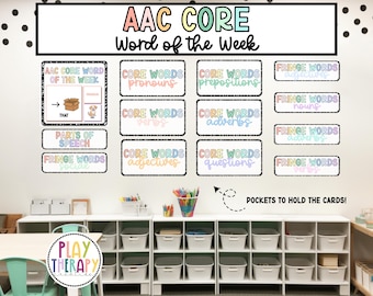 AAC Core Word of the Week Display | Speech Therapy | Communication Board | Bulletin Board Display