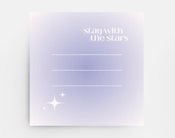 Stay With the Stars Sticky Notes | Planner Sticky Notes | Planner Stationery | Planner | Bookish Merch | Planners | Booktok | Bookstagram