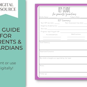 IEP Meeting Guide for Parents & Guardians / Special Education Support / IEP Meeting Advocacy / IEP Guide