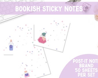 Book Themed Potion Sticky Notes | Planner Sticky Notes | Planner Stationery | Planner | Bookish Merch | Planners | Booktok Gifts | Booktok