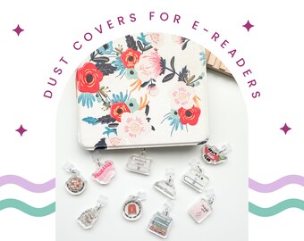 Charms for Lanyards, E-Readers, Phones | Dust Plug | Teacher Gift | Bookish | Book Club Gifts | Dust Plug Charms | Phone Charms | Book Gifts