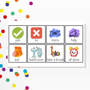 Mini AAC Boards for Communication and Basic Needs / Speech & Language Therapy / Speech Homework / Language Practice