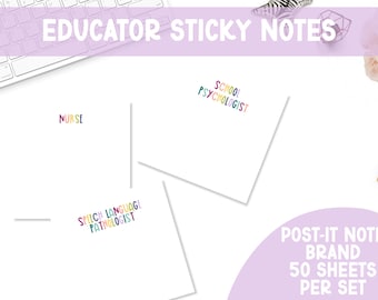 Rainbow Educator Sticky Notes | Teacher Organization | Speech Therapy | Special Education | Back to School | Teacher Organization