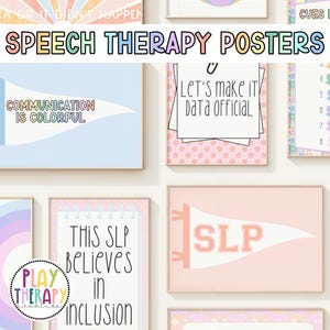 Speech Therapy Wall Art | SLP Posters | Classroom Decor | Minimalist Speech Therapy Line Art | Office Wall Decor | Speech Therapy Poster