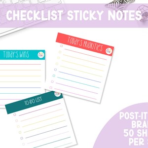 To-Do List Sticky Notes | Back to School | Stationery Gift | Sticky Notes for Teachers | Planner Sticky Notes | Bookish Merch