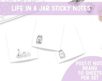 Magic Jar Sticky Notes | Planner Sticky Notes | Planner Stationery | Planner | Bookish Merch | Planners | Witchy Gifts | Mushroom Decor