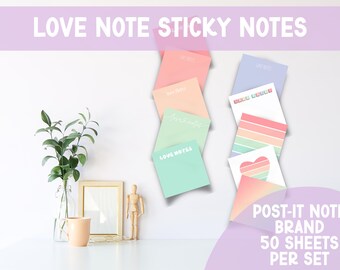 Love Note Sticky Notes | Sticky Note Gift | Sticky Notes | Bookish Gifts | Bookish Merch | Bookish Decor | Planner | Planner Stationery