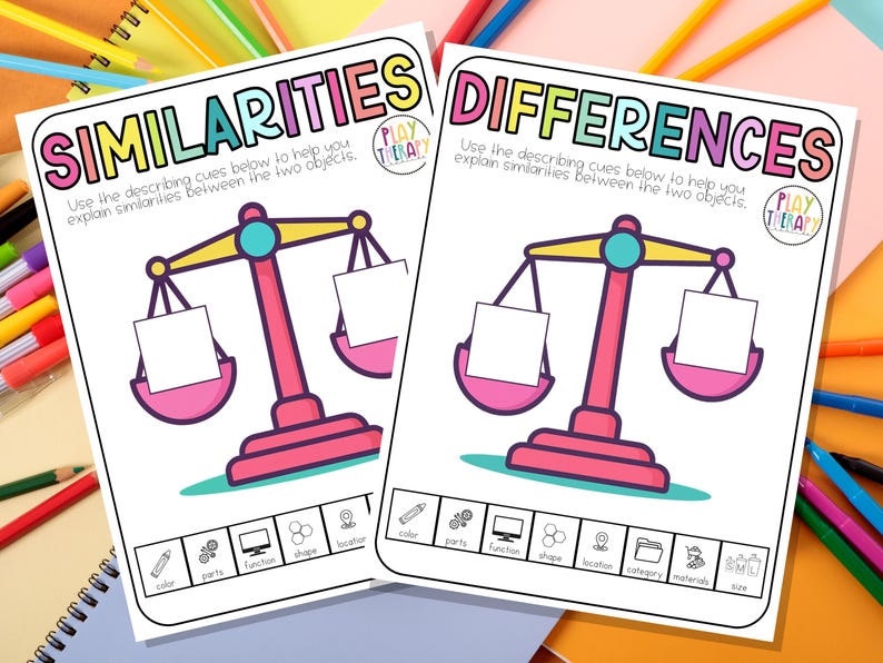 Similarities and Differences Activity for Speech Therapy | Compare ...
