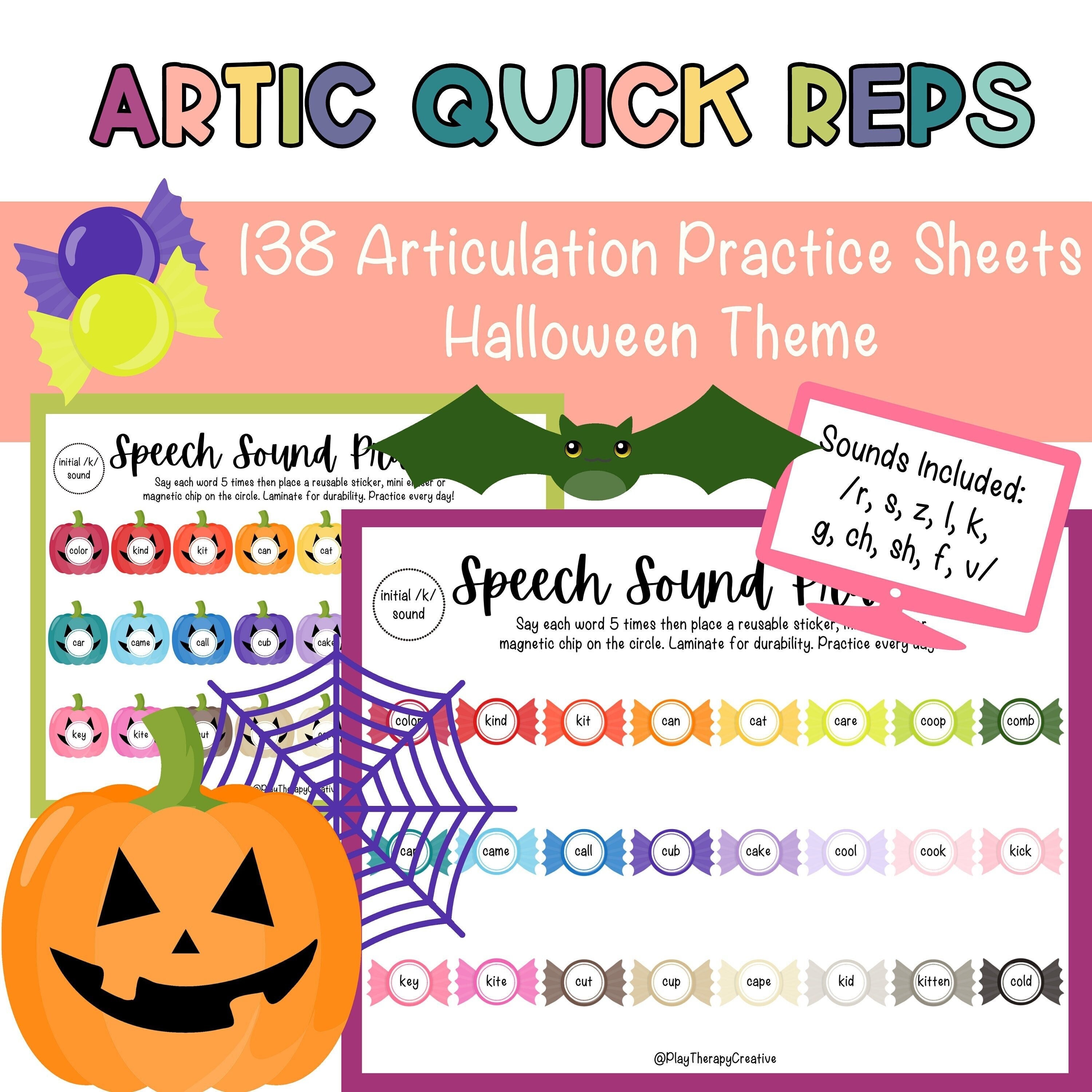 138 Fall Themed Articulation Sheets / Articulation / Speech - Etsy