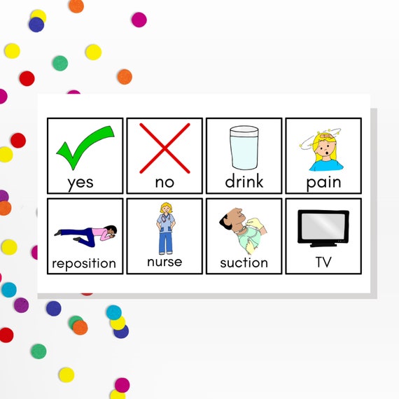 Mini AAC Boards for Communication and Basic Needs Hospital Etsy
