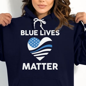 Police Support Sweatshirt, Back The Blue, Police Officer Family Gift, Gift For Police Officers, Police Officer Hoodies, Blue Lives Matter