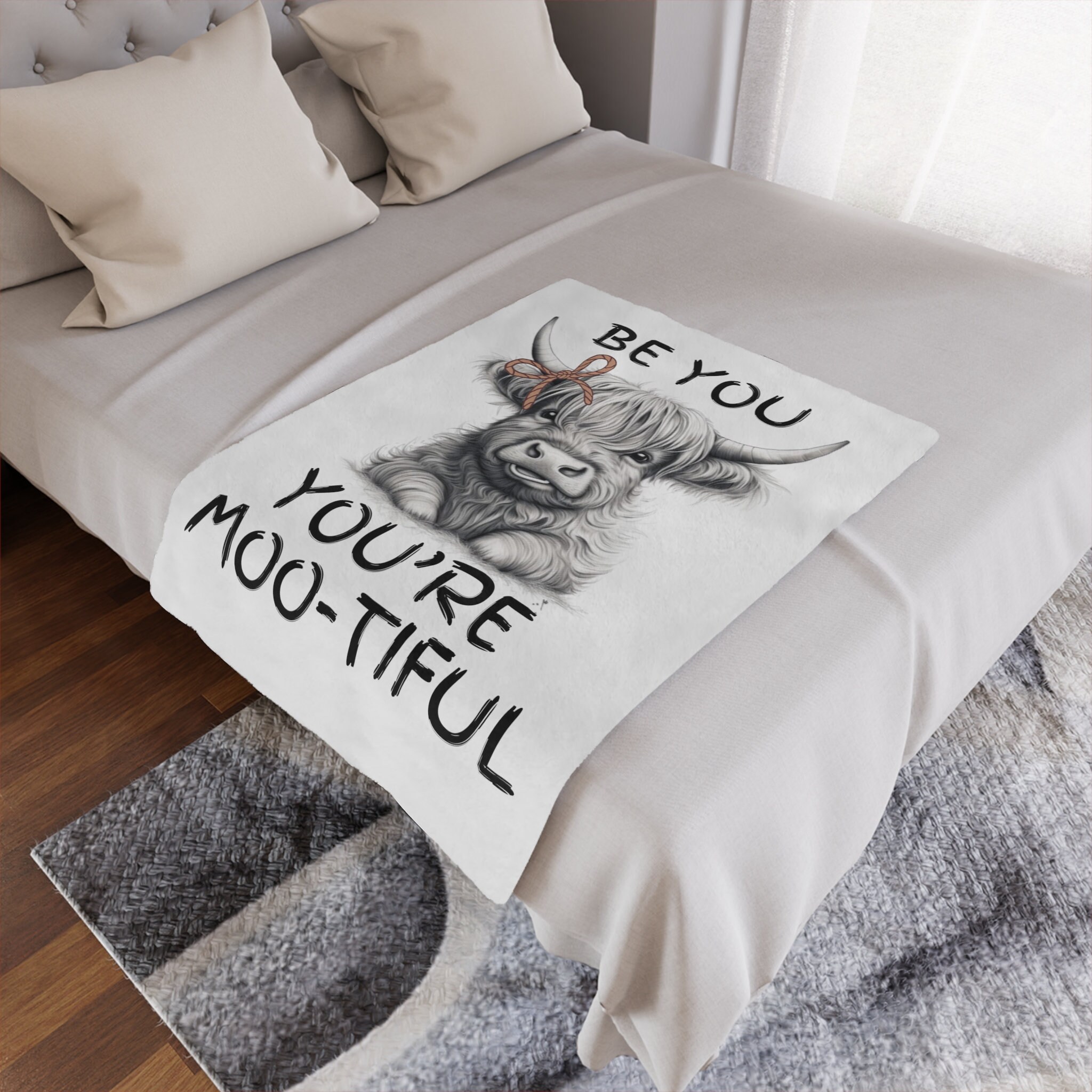 Baby Highland Cow Minky Blanket, Gift for the Highland Cow Lover