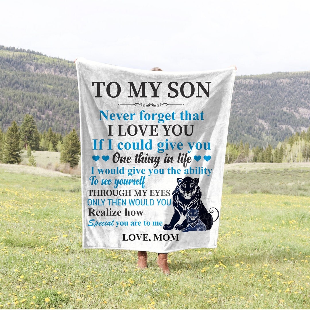To My Son Blanket From Mom, Son Blanket From Mom, Gift to Son From Mom
