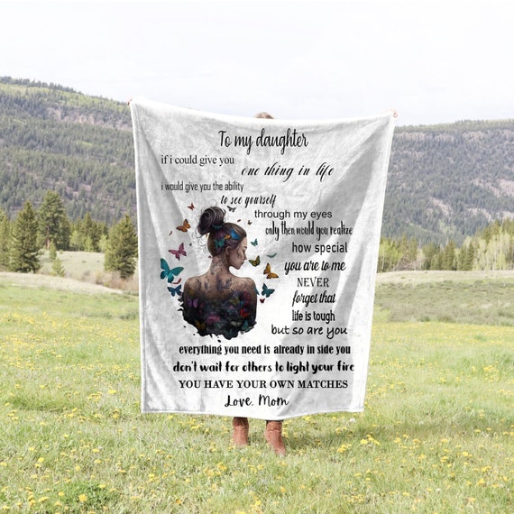 To My Daughter Blanket From Mom Beautiful Daughter Blanket Daughter Gift From Mom Daughter Birthday Gift Mothers Day Blanket to Daughter Etsy
