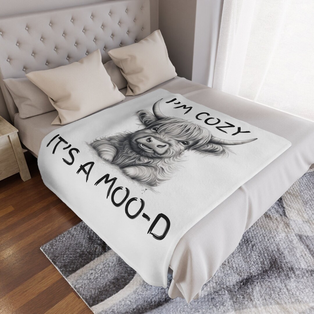 Baby Highland Cow Minky Blanket Gift for the Highland Cow Etsy