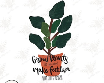 Conception de plantes amusantes PNG, T-shirt de jardinage (téléchargement numérique)