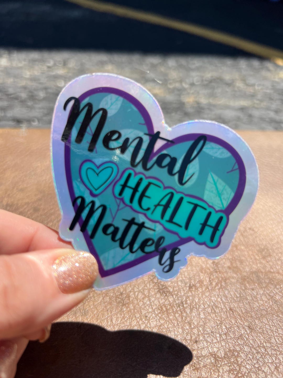 Mental Health Matters Holographic Sticker, Illustrated Vinyl Decal - Etsy