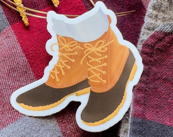 Maine Bean Boot Sticker, Waterproof Matte Vinyl