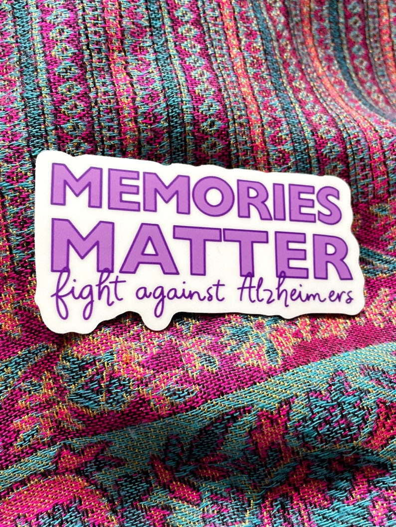 End Alzheimers Sticker Bundle, Waterproof Matte Vinyl, Dementia ...