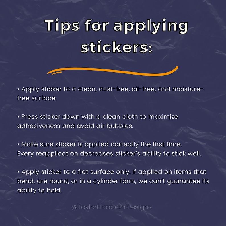 Tips for applying stickers. Tips included in product description.