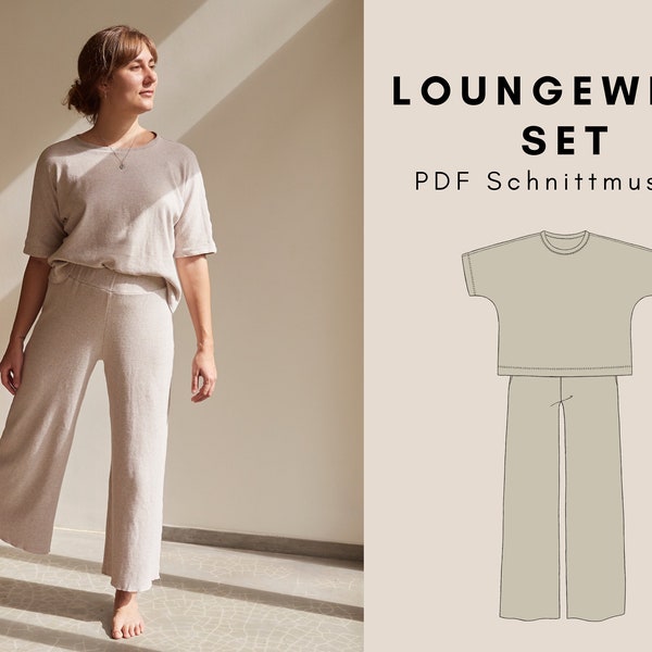 Loungewear / Homewear / Pyjama / Yoga Bundle Pdf Digital Sewing Pattern / German