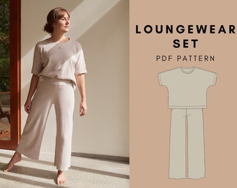 Loungewear / Homewear / Pyjama / Yoga Bundle Pdf Digital Sewing Pattern / English