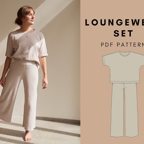 Loungewear / Homewear / Pyjama / Yoga Bundle Pdf Digital Sewing Pattern / English