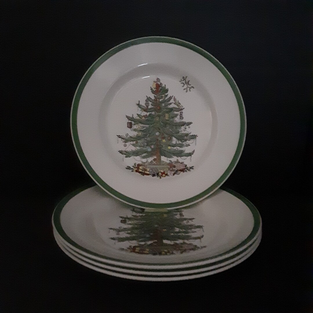 Spode Christmas Plates Featuring Beautiful Tree With Whimsical Etsy