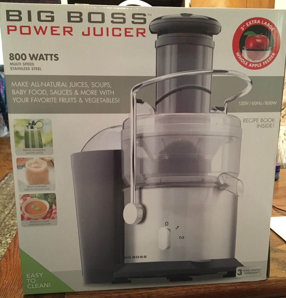 Silver Big Boss 800 Watt Electric Countertop Power Juicer Etsy