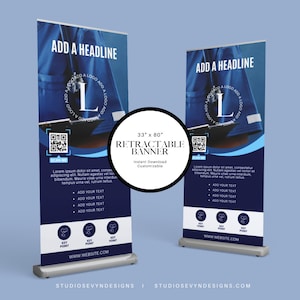DIY Retractable Banner | Canva Retractable Banner | Event Retractable Banner | DIY Banner I Customizable Banner