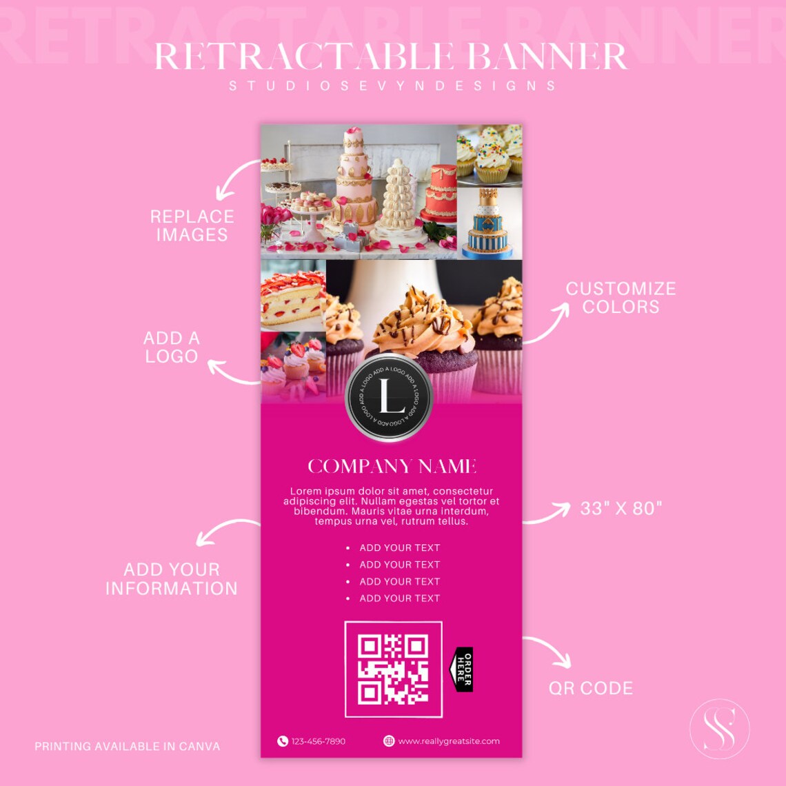 DIY Retractable Banner Canva Retractable Banner Event Retractable