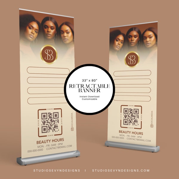 DIY Retractable Banner | Canva Retractable Banner | Event Banner I Pop Up Banners I Roll Up Banner I Retractable Banner