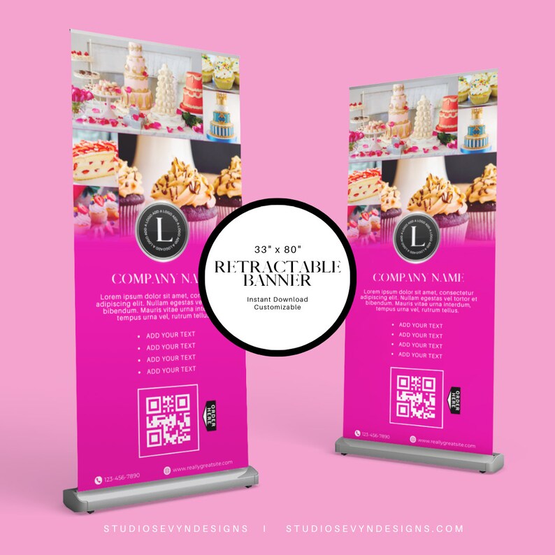 DIY Retractable Banner Canva Retractable Banner Event Etsy