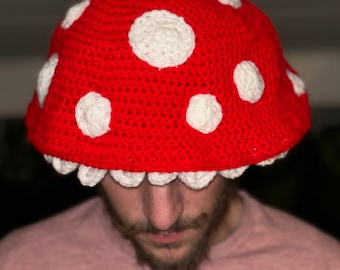 Crochet Amanita Mushroom Hat