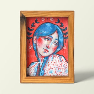 Rusalka -  Print - Illustration - Folkart - A5 - Folklore - Legends - Poster - Marzanna