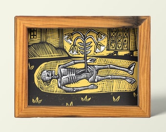 Murdured Husband -  Print - Illustration - Folkart - A5 - Folklore - Legends - Poster