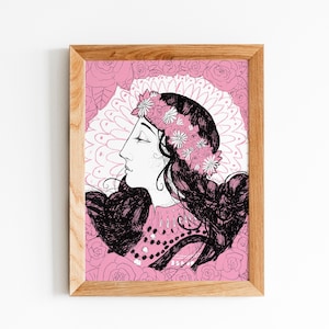 Slavic Bride - Poster - Slavic folklore - Bestiary - Folk art - Slavic mythology - Demon