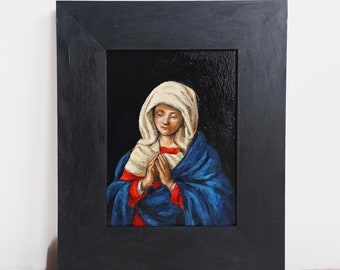 Mother of God - Painting - Folklore - Folk art - Poland - Icon - Painting - Baroque - Portrait - Hand painted - Sassoferrato - Our Lady