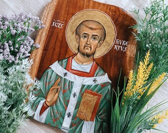 Saint Hubertus - Painting - Icon - Saint - Christian - Portrait -  Polish folklore - Patron of archers