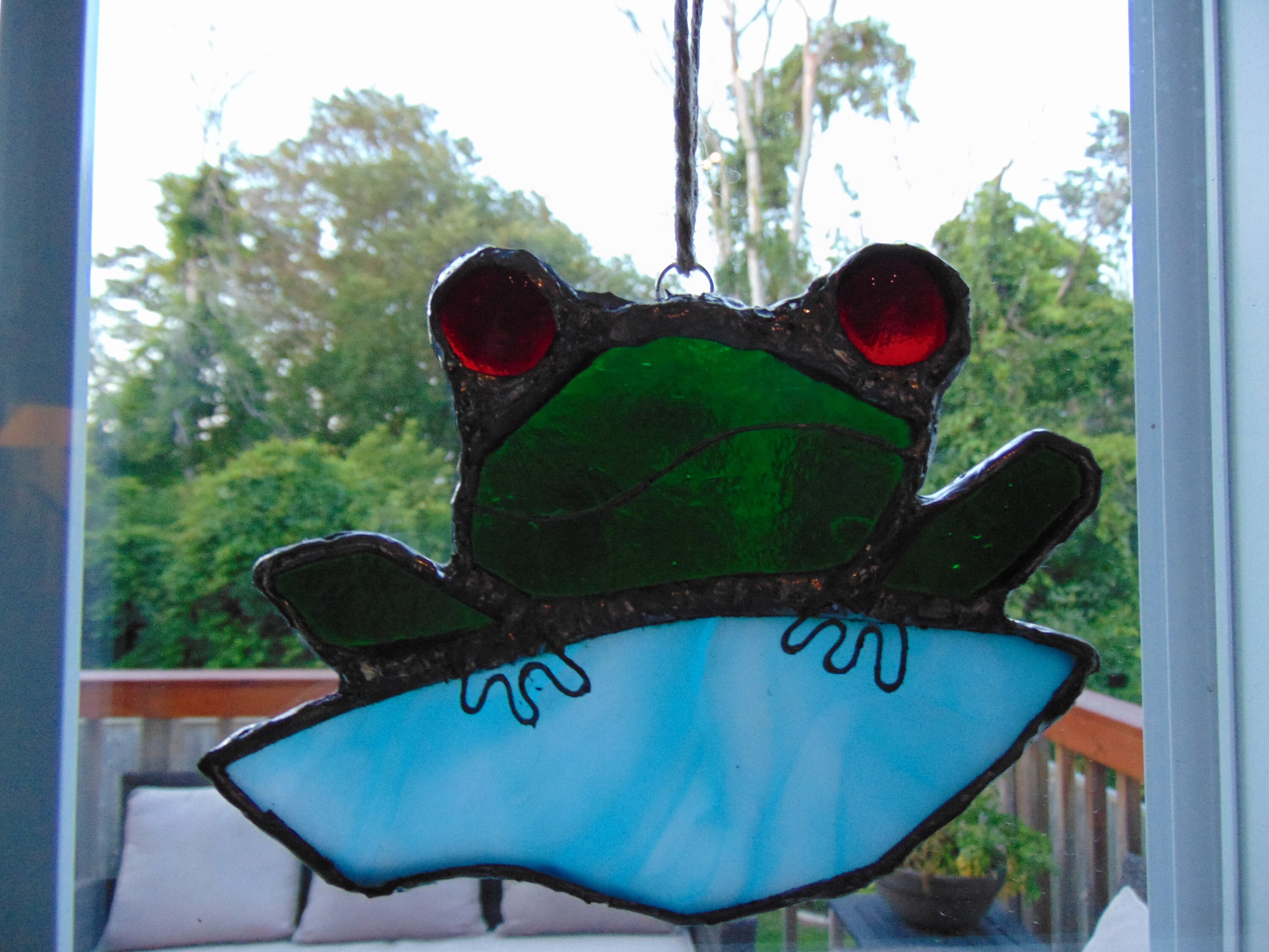 Stained Glass Frog Suncatcher Etsy