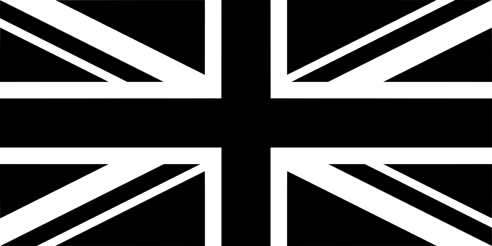 Union Flag Monochrome Silhouette Various Colours and Sizes Etsy