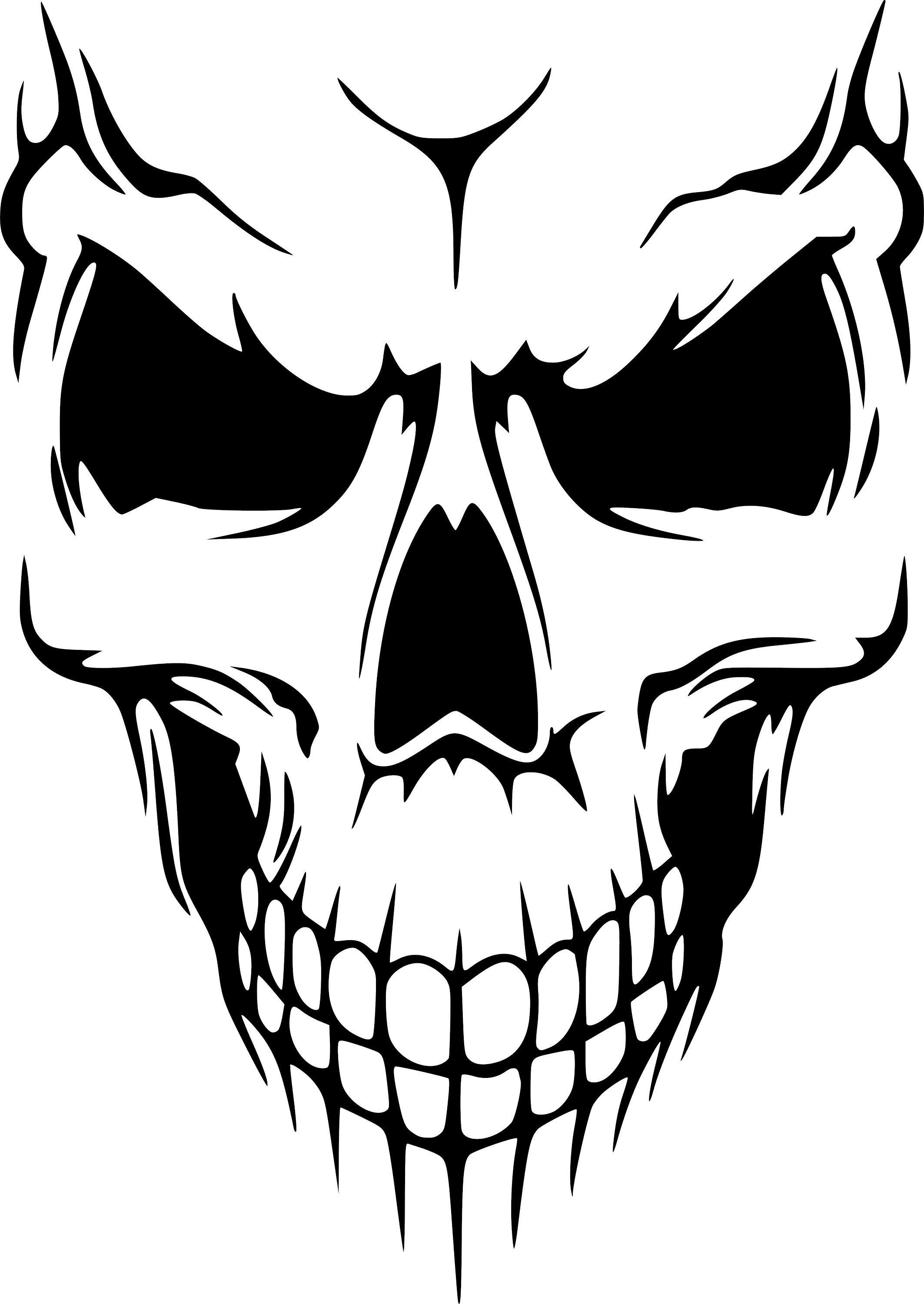 Skull Silhouette Vinyl Decal Sticker Horror Halloween Scary | Etsy