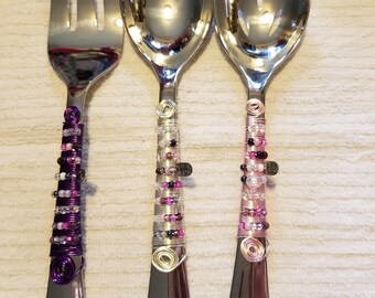 3 Piece Beaded Service Pieces