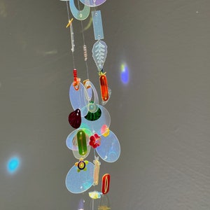 Sequin beads sun catcher, paillette, handmade suncatcher, hanging Crystal decor, Rainbow maker, home décor, window decor, Christmas gift