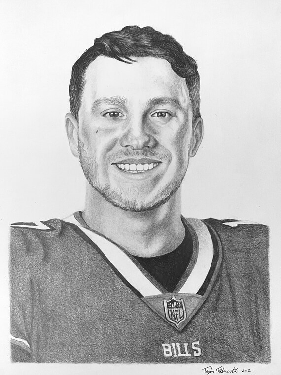 8x10 Josh Allen Art Print - Etsy