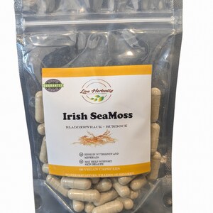 Irish Sea Moss + Bladderwrack + Burdock Root Capsules