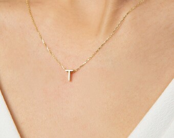 Letter t necklace gold Clearance