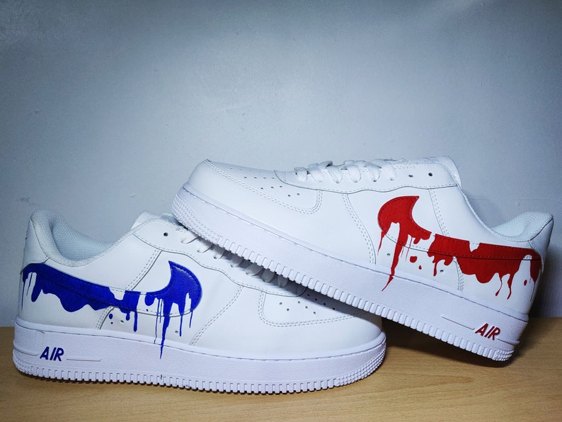 Nike Custom Trainers Drip Design Hand Painted Etsy