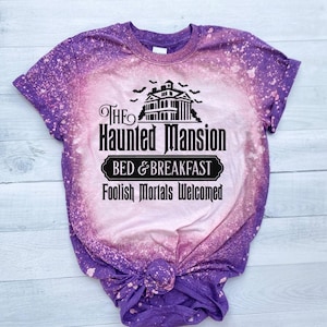 Haunted Mansion gebleichtes Shirt, törichtes Sterbliche Shirt, Disney Mansion Film 2023, Disney Fahrt, Sublimation Tee, Grafik Tee