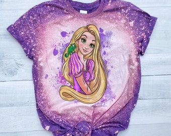 Rapunzel Princess tshirt, Bleached princess shirt, Kids tangled, Tiana  moana, Flynn Rider, Womens Tshirt, Toddler Princess, Disney Cute